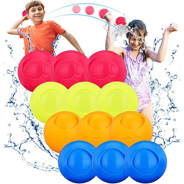 Festa estiva Gioco di lotta con l'acqua Palloncino Riutilizzabile Riempimento rapido Acqua Bomba Palla Palline in silicone per bambini Cortile Prato Piscina Gioco divertente Impastare 2023