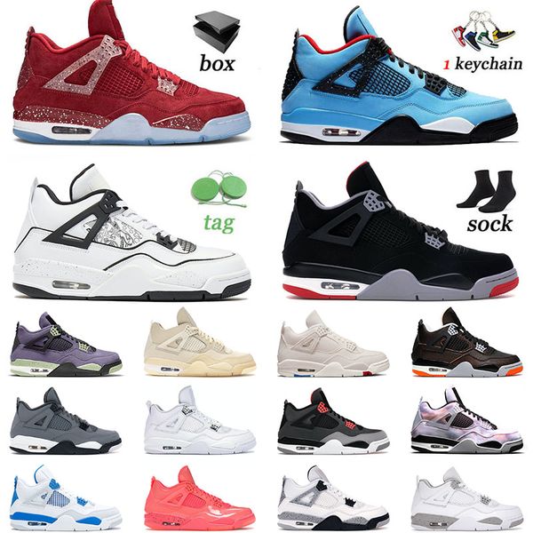

2022 jumpman 4 4s iv mens basketball shoes jordam retro shimmer bred cactus jack shimmer zen master taupe haze trainers sneakers