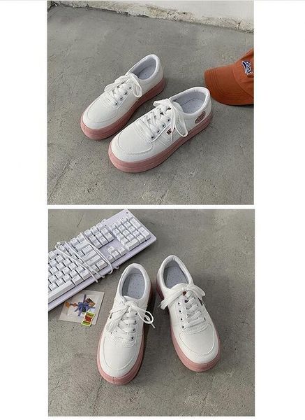 

womens student soft bottom white shoes new fashion flats thick sole girl sports spring summer autumn lace up durable distributions 57zj#, Black