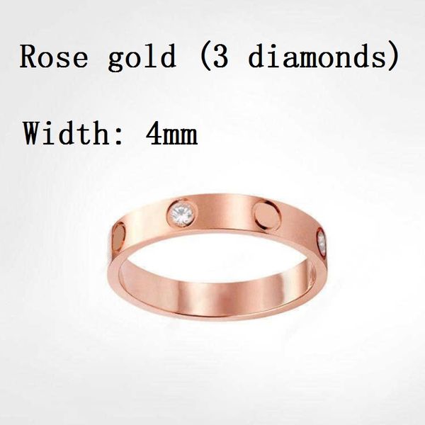 Cart Ring Designer für Frau Luxus Mann Ring Stahl Silber Liebesring Männer und Frauen Roségold Schmuck für Liebhaber Paar Ringe Geschenk Top -Qualität Mode 992