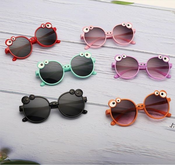 

kids cartoon sunglasses party round frame baby sun glasses children cute anti uv designer glasses summer sunscreen shades bbb14795, White;black