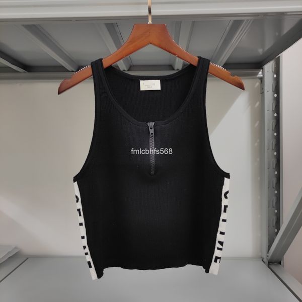 

women's tanks & camis live broadcast of spring xiaoxiang vest u-neck zipper jacquard women's vest bottoming shirt, White