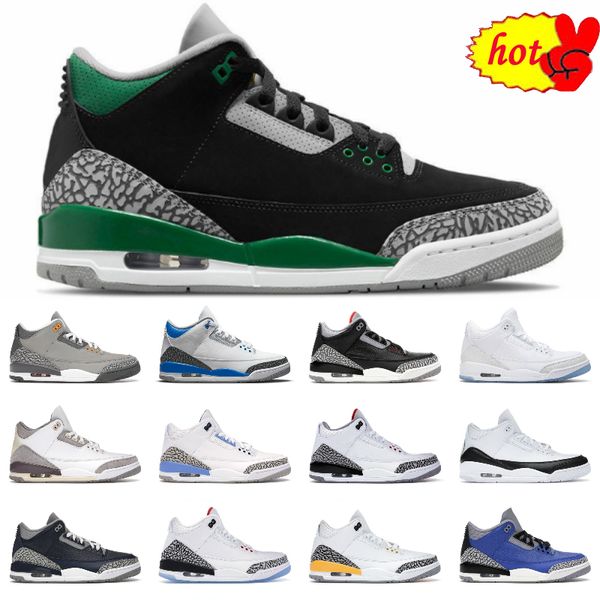 

boots pine green 3 men basketball shoes 3s black cement racer blue fire cardinal