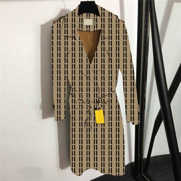 

stylish letter designer trench coats women lace up waist belt overcoat deerskin veet windbreaker coat outerwear, Tan;black