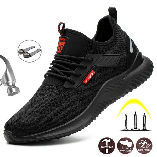 

boots men's safety shoes, indestructible work steel pointed, bulletproof, direct shipment 210813, Black