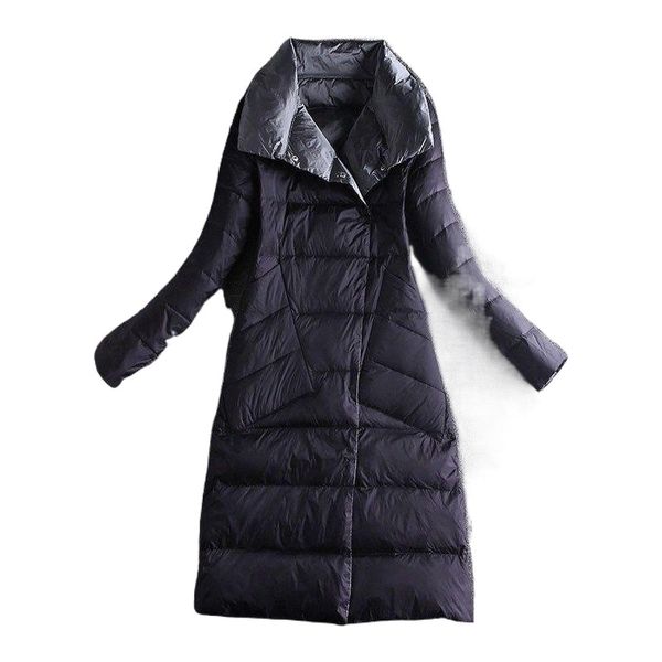 

women's down & parkas woman ultra-light plus size 3xl female thin jacket autumn winter ladies slim short warm white duck coat outerwear, Black