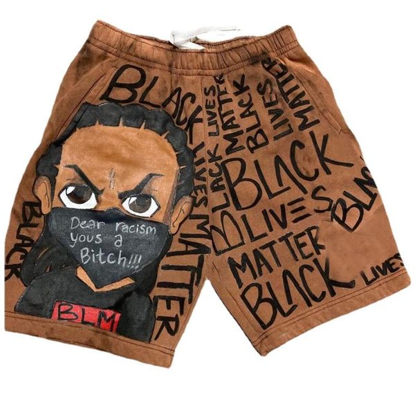 

men's shorts haleychan mens cotton 8" long casual cartoon lounge with pockets jogger athletic workout gym sweat anime, White;black