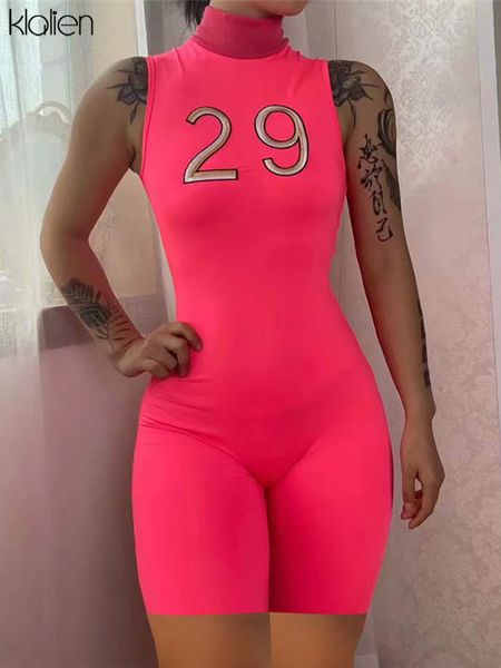 

fashion casual women playsuit summer new casual skinny slim stretch print letter female tracksuit 2022 new streetwear, Black;white