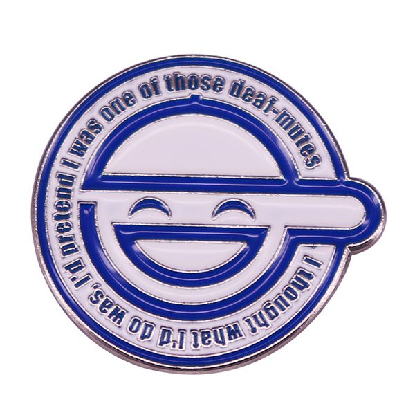 

laughing man badge ghost-in-the-shell brooch sci-fi comic fans accessories, Blue