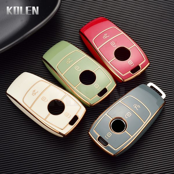 

plating tpu car key case shell cover fob for mercedes benz cla gla glc gle gls w177 a c e s class w213 w205 w222 x167 g63 amg