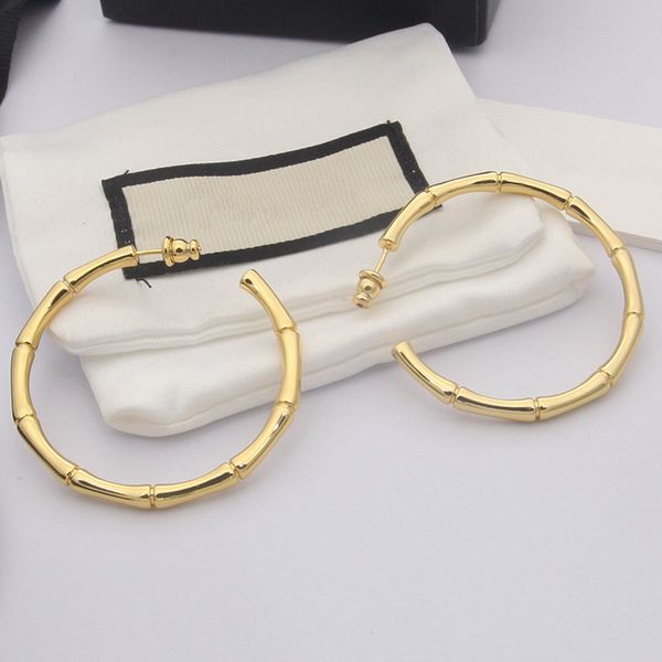 

bamboo joint hoops 4.5cm large hoop gold earrings, Golden;silver