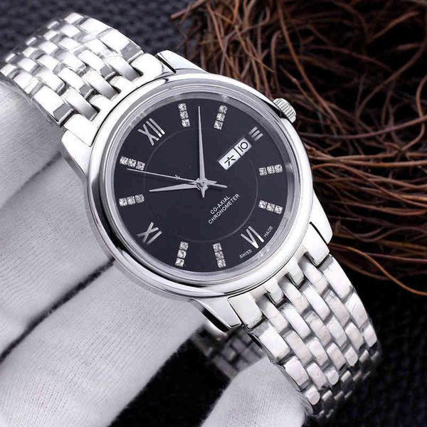 

watches wristwatch luxury fashion designer omg mechanical steel band full function men's watch, Slivery;brown