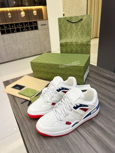 

2022 designer boots womens casual shoes sports leather lace up splicing round head luxury running fashion mens and womens low size35-46 hy22, Black