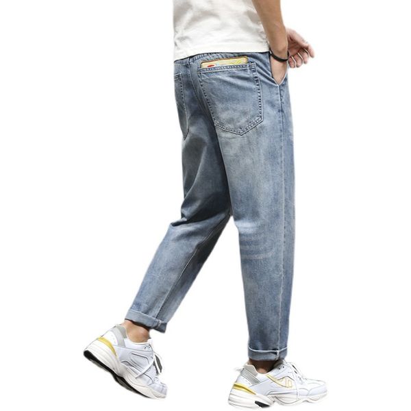 

men's jeans men 2022 spring loose cotton man straight trousers fashion personality cowboys, Blue