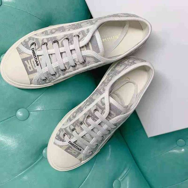 

dress shoes high version versatile d home embroidered canvas shoes flat bottomed round head casual small white d letter lace up raised board, Black
