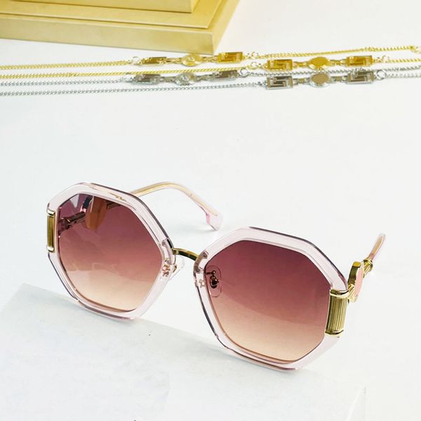 

designer sunglasses 4413 fashion black gold irregular large frame brand glasses leisure travel anti-uv street shooting trend womens sunglass, White;black