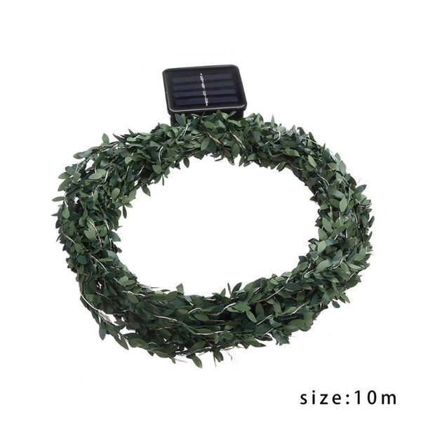 Strings LED Copper Wire Around Rattan Solar Christmas Day Decoration Lights With Stars LightingLED