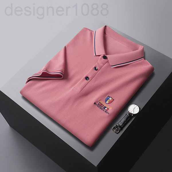 

men's polos designer 2022 summer new men's short sleeved polo shirt letter embroidery thin loose casual cotton t-shirt men neeo, White;black