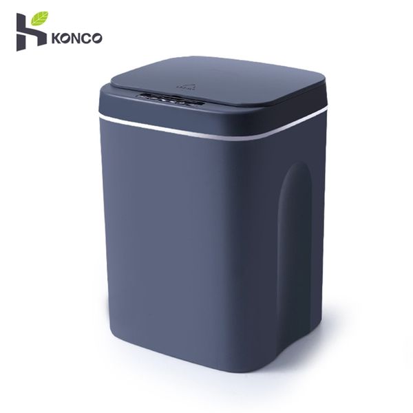Casa smart cestino della spazzatura automatica della spazzatura a induzione automatica con coperchio del cestino della ricarica USB Can Bin 12 / 16L con luci a LED Smart Garbage Bin 220408