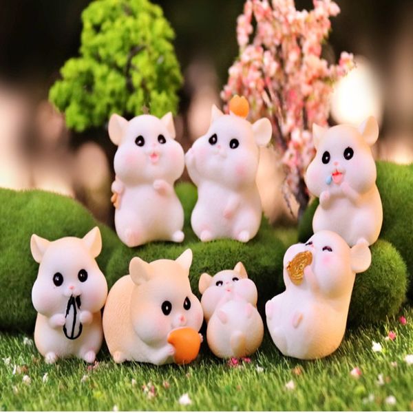 Nuovo arrivo Scatola cieca Circa 4 cm Cartone animato Q Versione PVC Action Figure Vendita calda Mini Baby Hamster Single o A Set Compleanno Festival Decorazione regalo Ornamento giocattolo