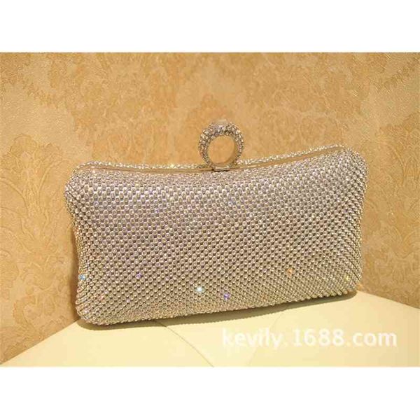 

cavilly ring evening quick buy new shiny net diamond hand annual party dinner bag