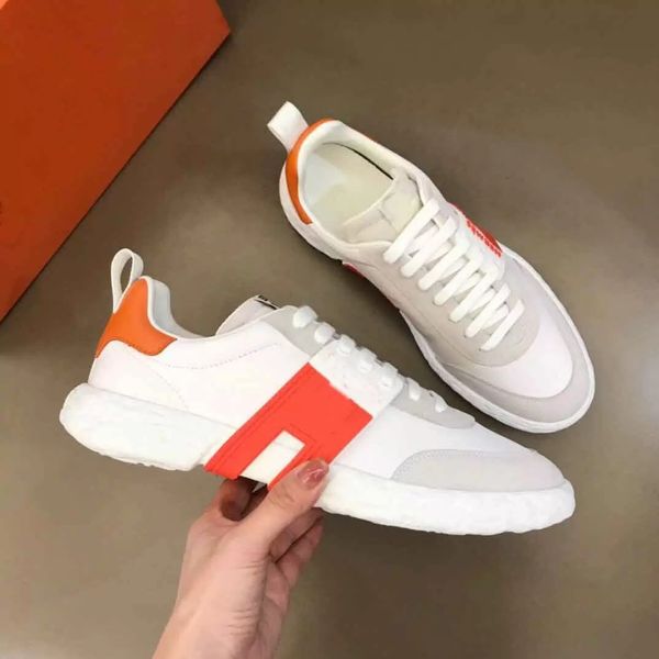 

high qulaity brands sneaker shoes calfskin leather for men rubber sole casual walking low wholesale r outdoor sports trainers comfort footwe, Black