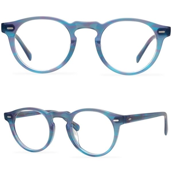 

60% outlet online store round spectacle frame neutral spectacle plate spectacle frame stripe color splicing optical glasses, White;black