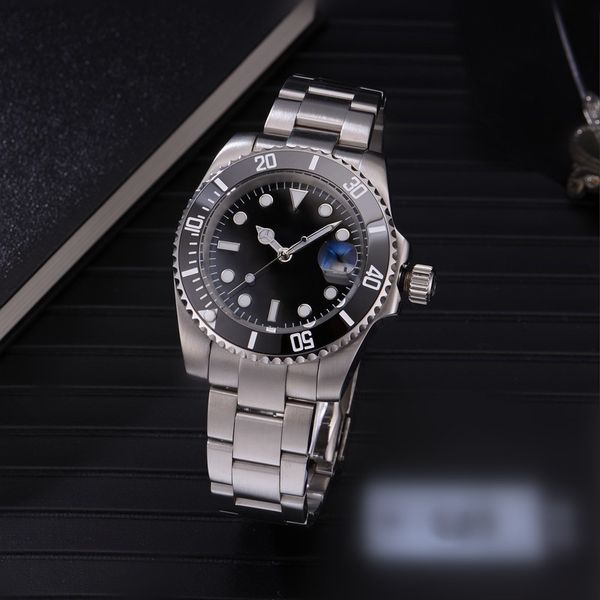 

ceramic bezel mens watches 41mm automatic mechanical 2813 movement watch luminous sapphire waterproof sports self-wind fashion wristwatches, Slivery;brown