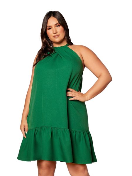 

plus twist ruffle hem dress a0hw#, Black