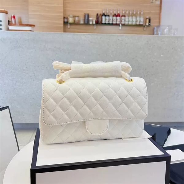 

womens french designer classic flap bag caviar leather four-color quilted plaid gold accessories chain crossbody shoulder bag luxury ladies