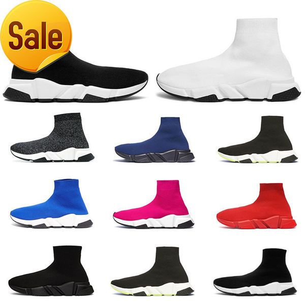 

fashion designer womens mens sock shoes black white men women sneakers glitter yellow blue pink mens platform shoe l