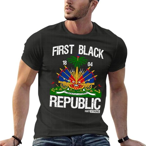 Camisetas masculinas Revolução haitiana 1804 Tamas de grandes dimensões