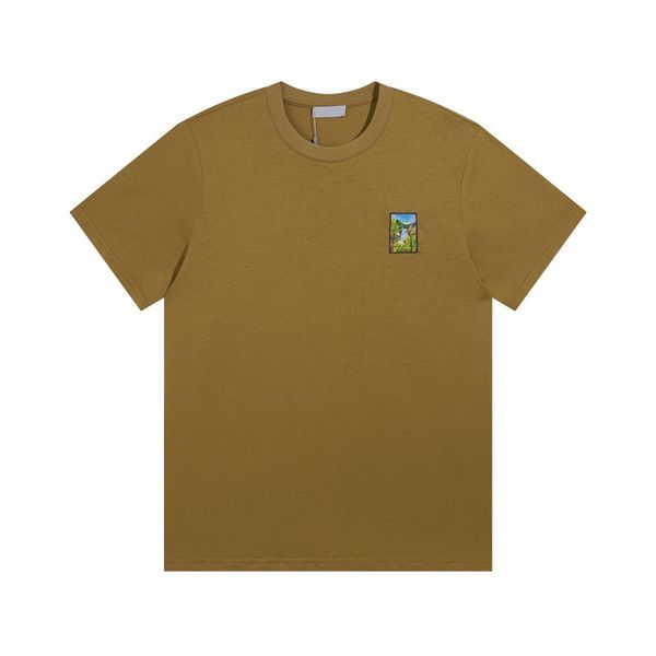 

men's plus tees & polos round neck embroidered and printed polar style summer wear with street pure cotton 2351, Black;brown