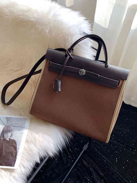 

herbag canvas 31 handbag female one shoulder commute a4 file advanced feeling bag