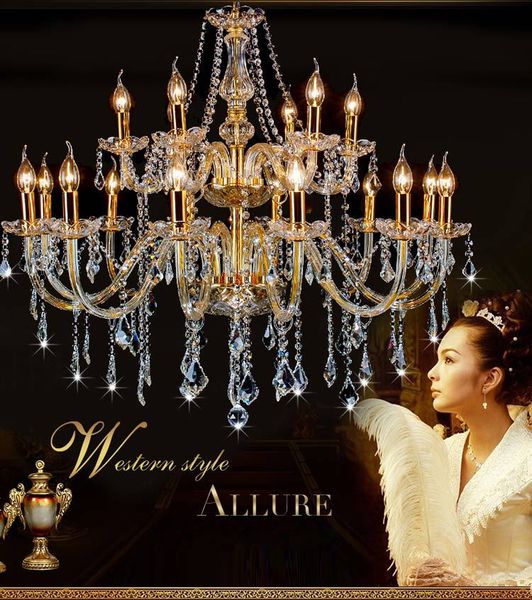 

luxury empire lamps golden europen living room restaurant crystal chandelier large contemporary lighting french style l lobby design lightin