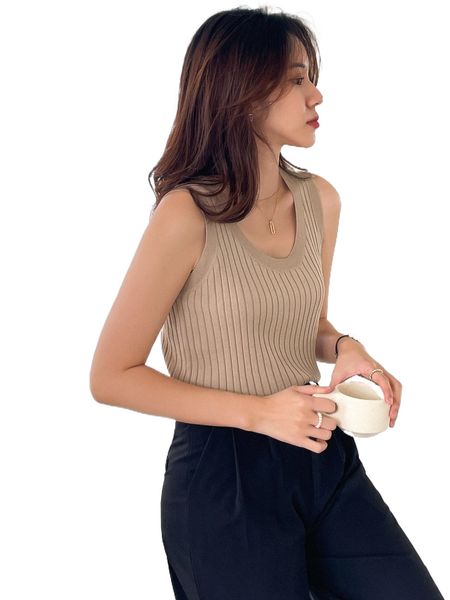 

dazy solid rib knit tank d5dz#, White