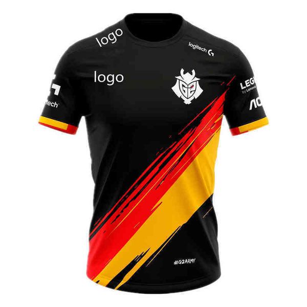 

g2 spain team g2 e-sports t-shirt league of legends competition e-sports team jersey can be customized t-shirt streetwear, White;black
