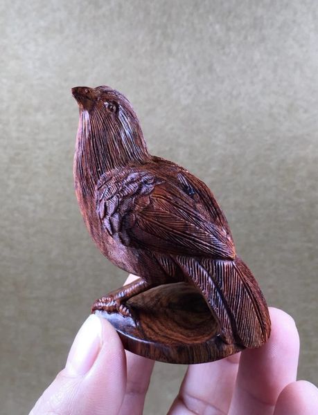 

china hainan chrysanthemum pear (huanghuali) carving crafts [magpie] ornaments deskdecoration chinese style collection