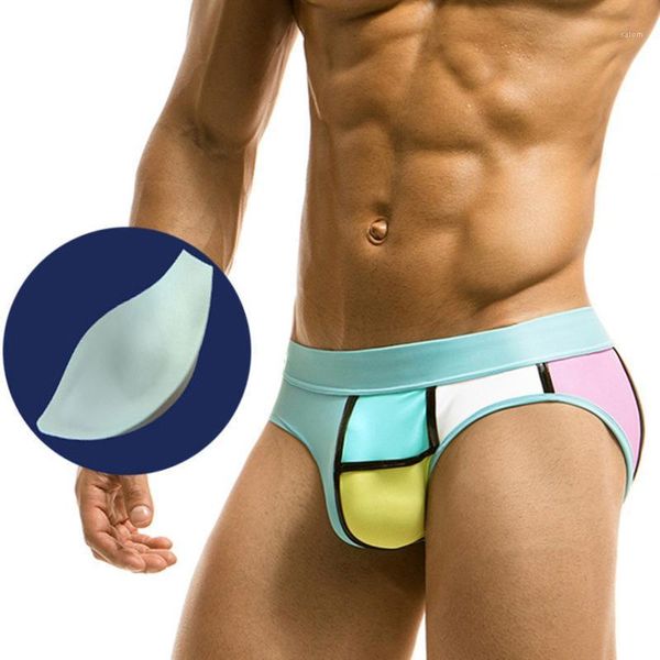 Tasto da bagno da bagno da bagno imbottito costume da bagno imbottito abita da bagno sexy slip da uomo uomini bikini che nuotano tronchi da spiaggia surf surf baresmens shortsmens ggitys canali burburriness s3z5