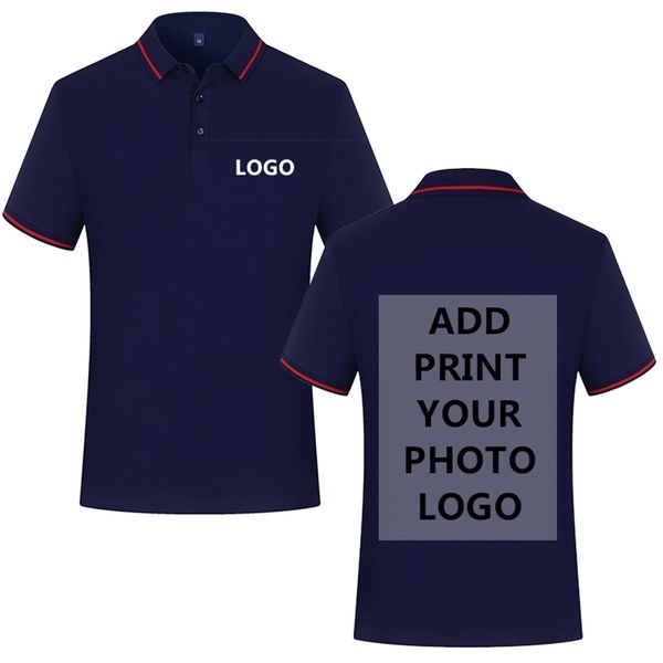 

summer men 100% cotton polo shirt custom company uniform print your own design po team name women casual jerseys 220702, White;black