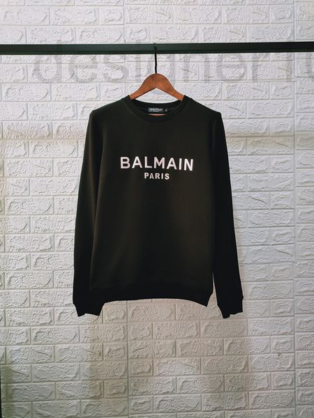 

women's hoodies & sweatshirts designer autumn and winter 2020 new bold silver letter balman cotton long sleeve sweater for lovers okah, Black
