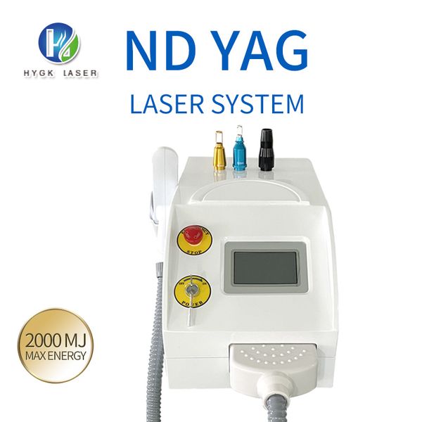 

portbale nd yag laser 1320nm/1064nm/532nm tattoo freckles removal laser beauty machine for salon use, Black