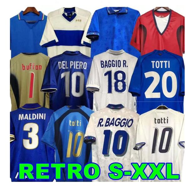 1998 1982 Retro 1990 1996 1994 2000 FUSSBALL-FUSSBALLTRIKOT Maldini Baggio ROSSI Schillaci Totti Del Piero 2006 Pirlo Inzaghi Cannavaro Materazzi Nesta