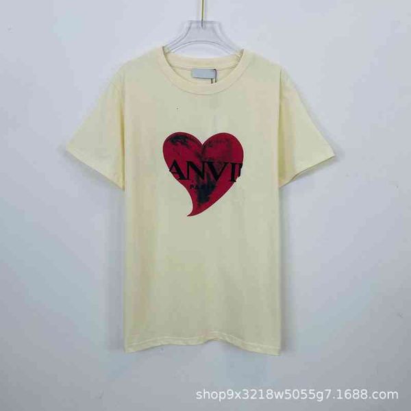 

women's t-shirt red love letter sweet couple style limited net red t-shirt round neck short sleeve loose, White