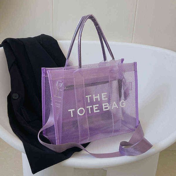 

the tote bag female trend pvc women s beach bag letter high capacity tote handbag 220617
