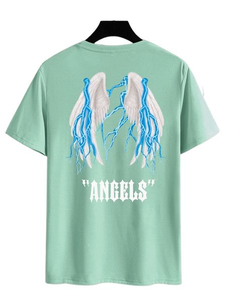 

men wings and letter graphic tee h7ux#, White;black