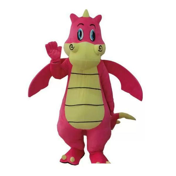 Venda de fábrica Novo desenho animado Dragon Dinosaur Mascot Costume Carnival Festival Party Dress Roup para adulto