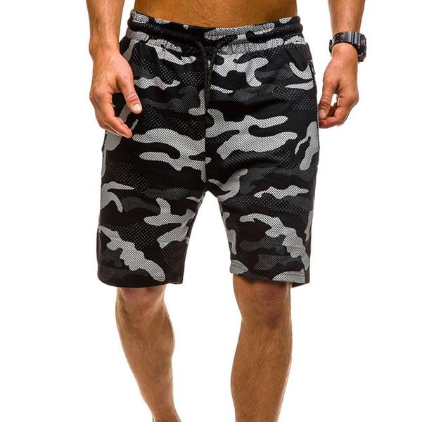 

men's shorts dihope men camouflage casual male military cargo knee length mens summer short pants homme 2022, White;black