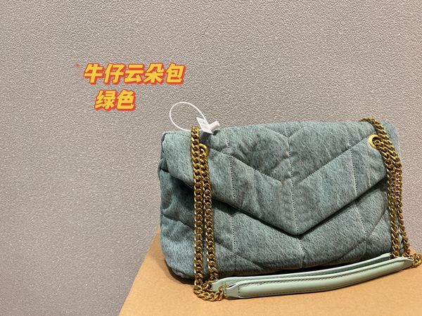 

2022 designer shoulder bag women's canvas cloud bag delivery box