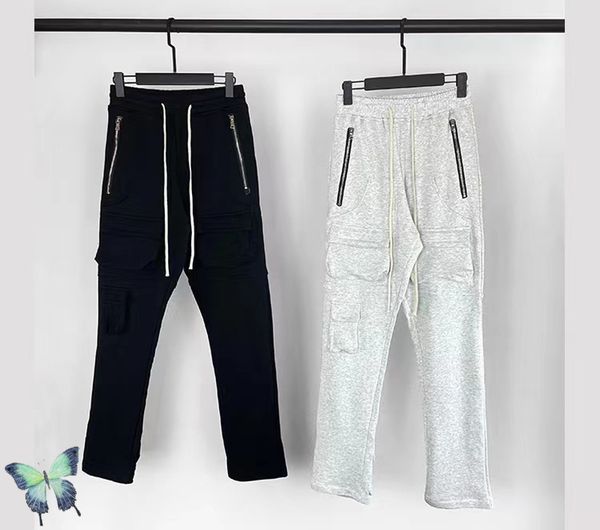 

multi pocket sports trousers sweatpants men's plus size pants, Black;brown